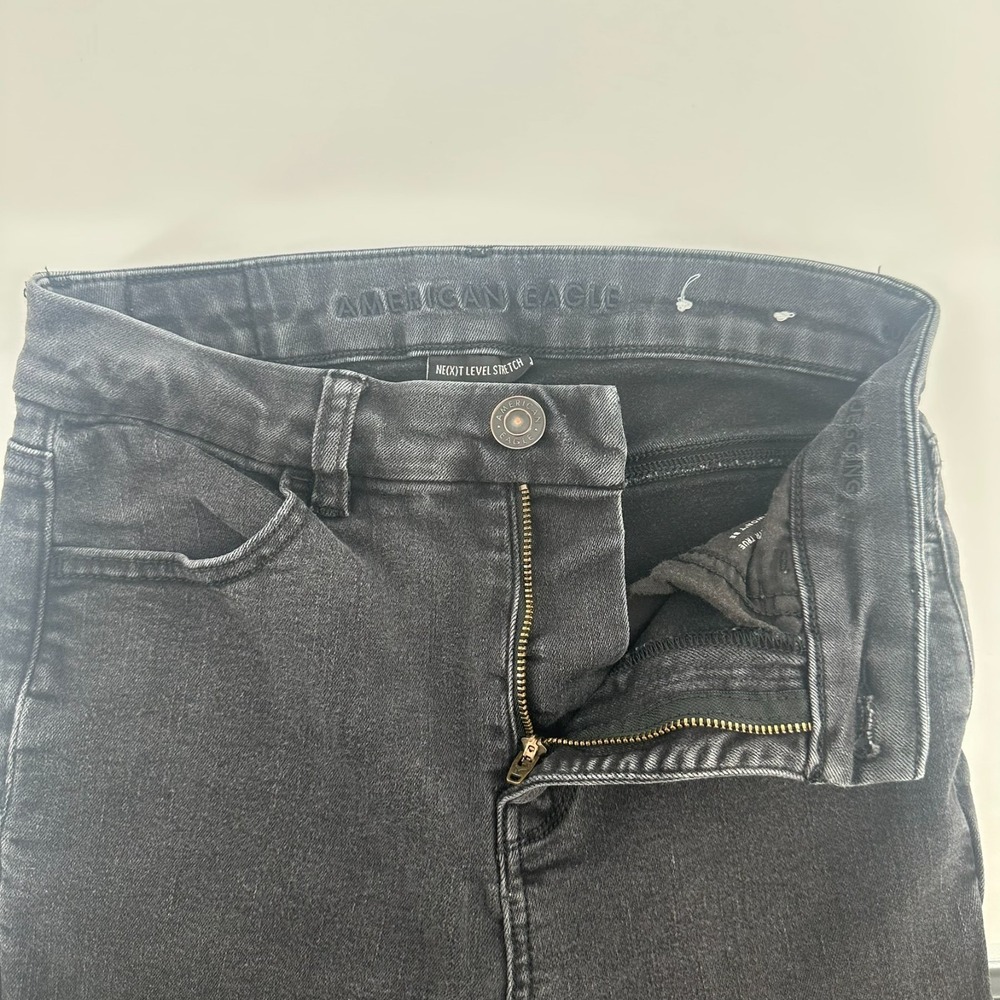 American Eagle Outfitters Jeans Womens 4 Black Next Level Stretch Skinny Denim